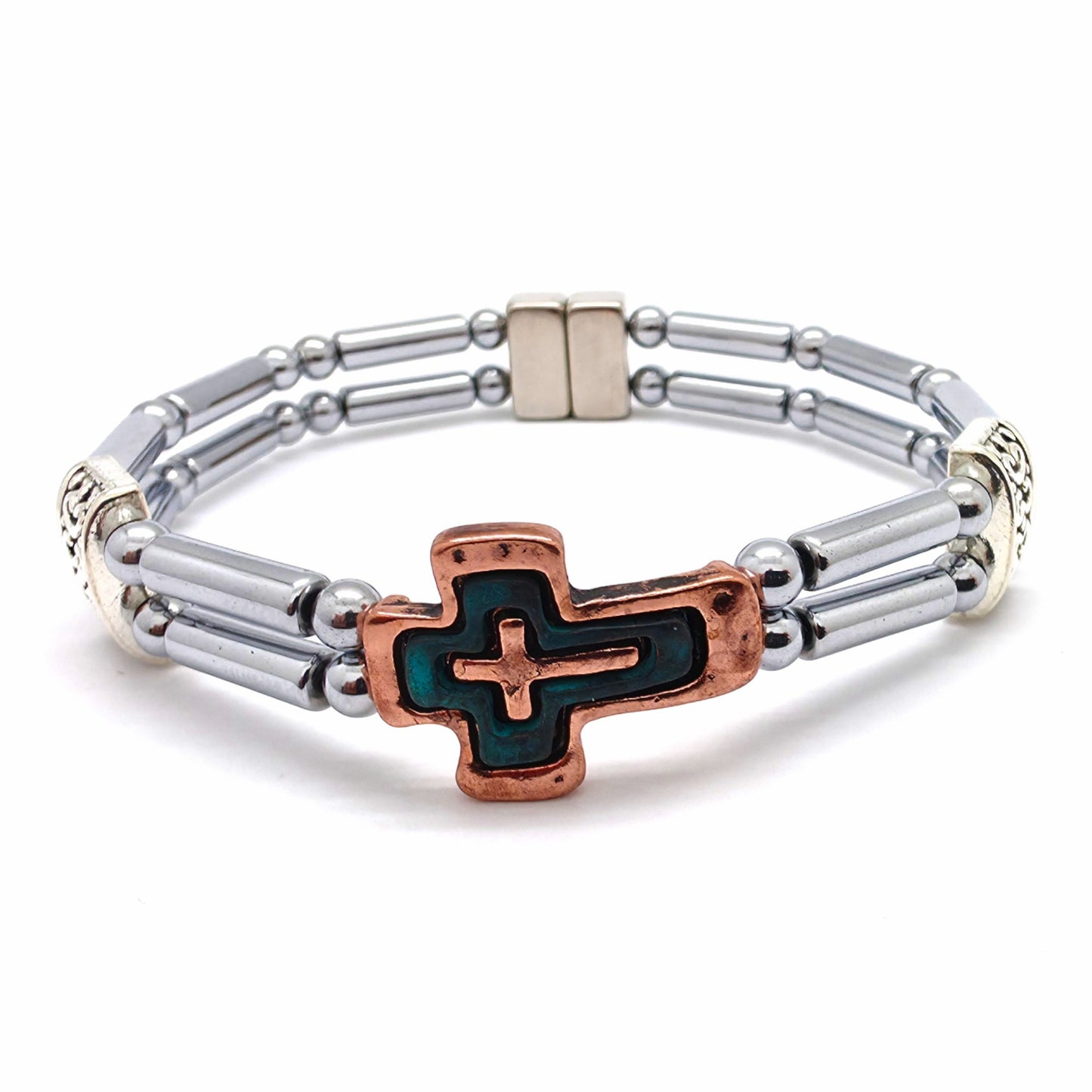 Patina Sideways Cross