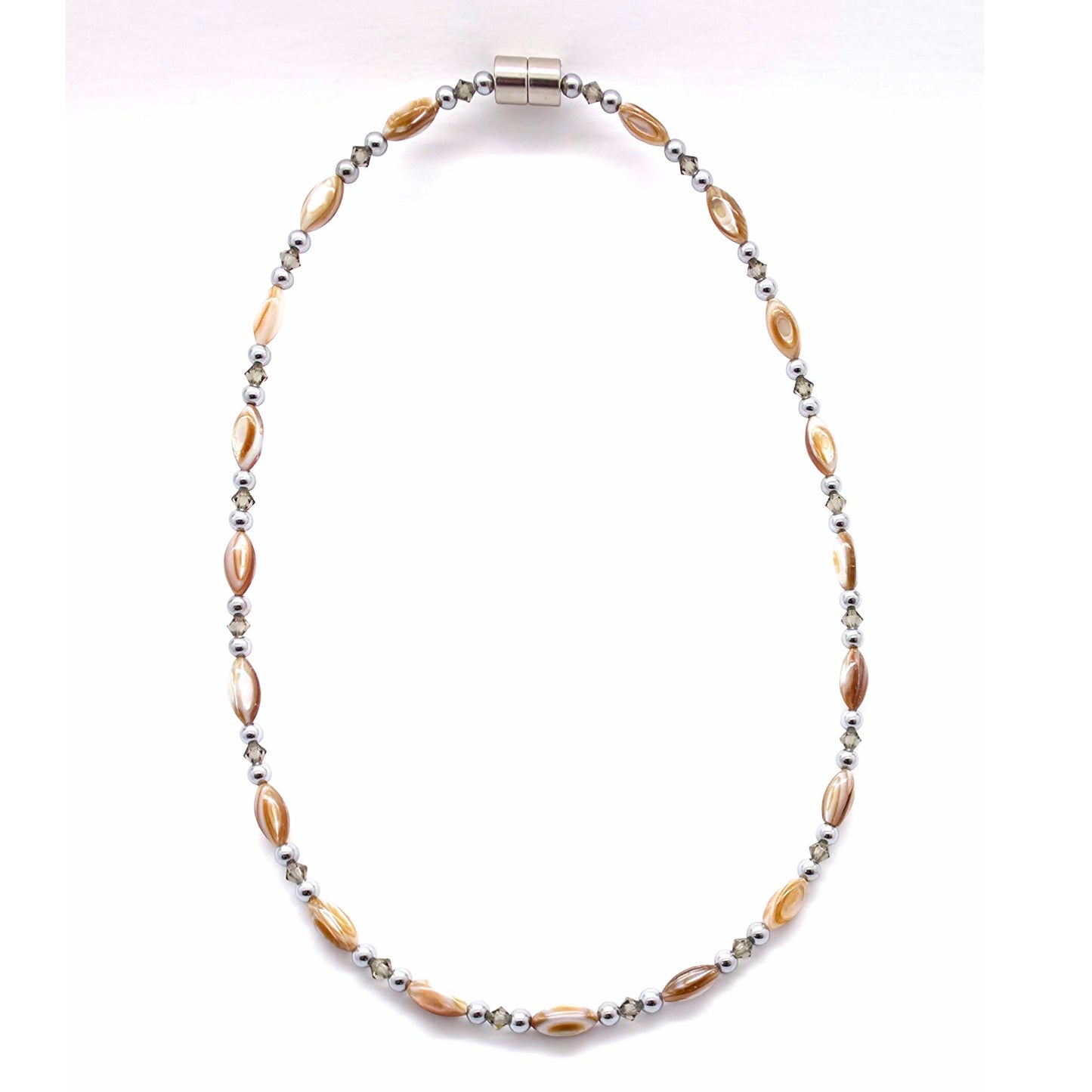 Abalone w Black Diamond Necklace