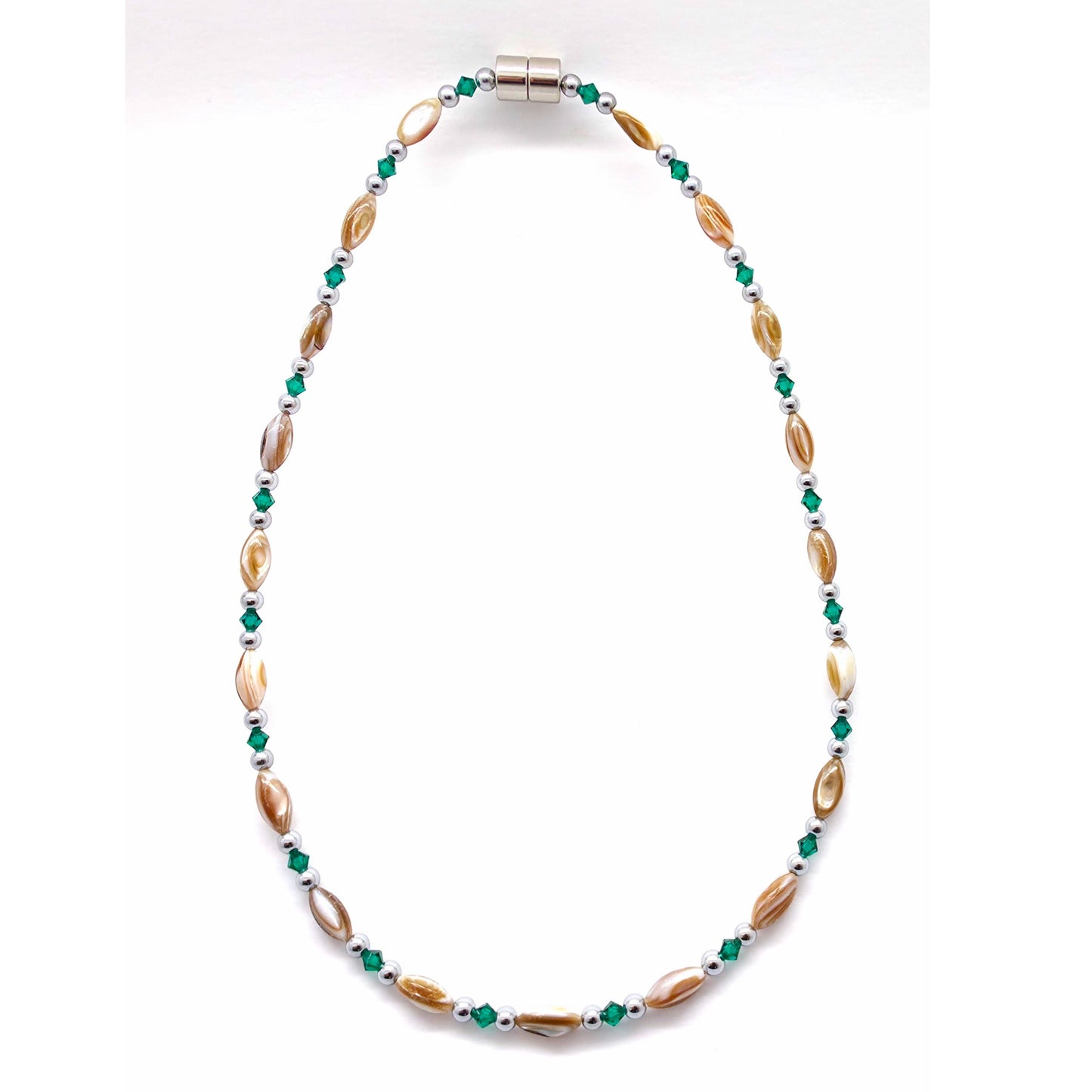 Abalone w Emerald Necklace