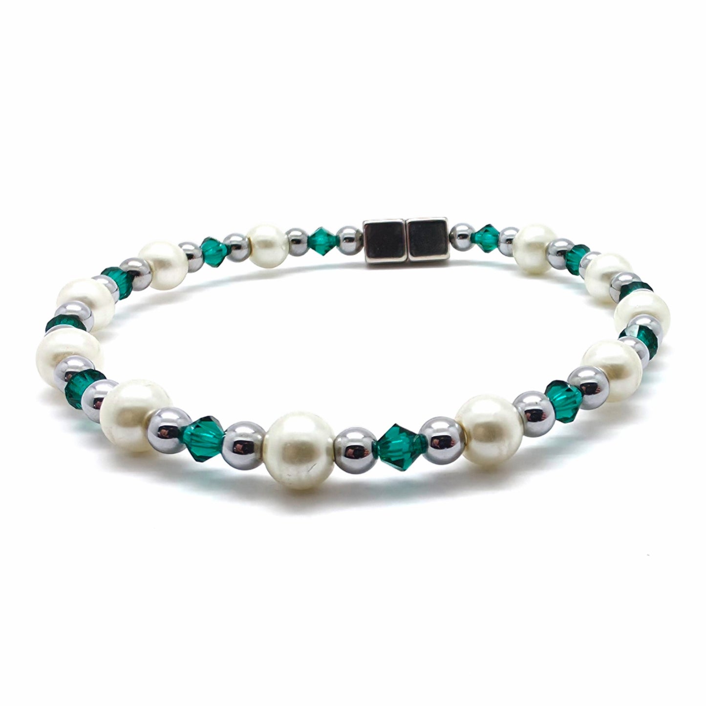 White Pearl Single w Emerald