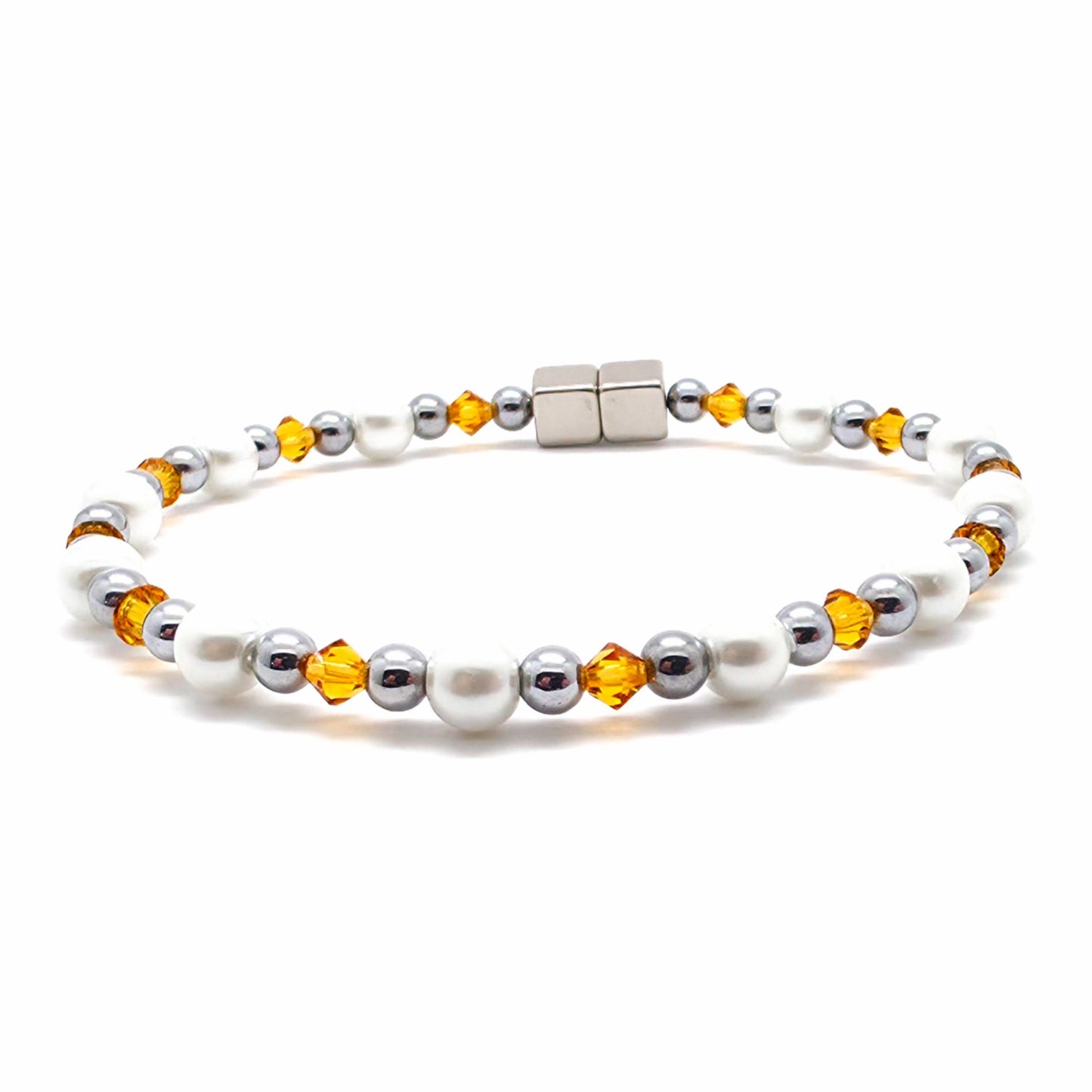 White Pearl Single w Topaz