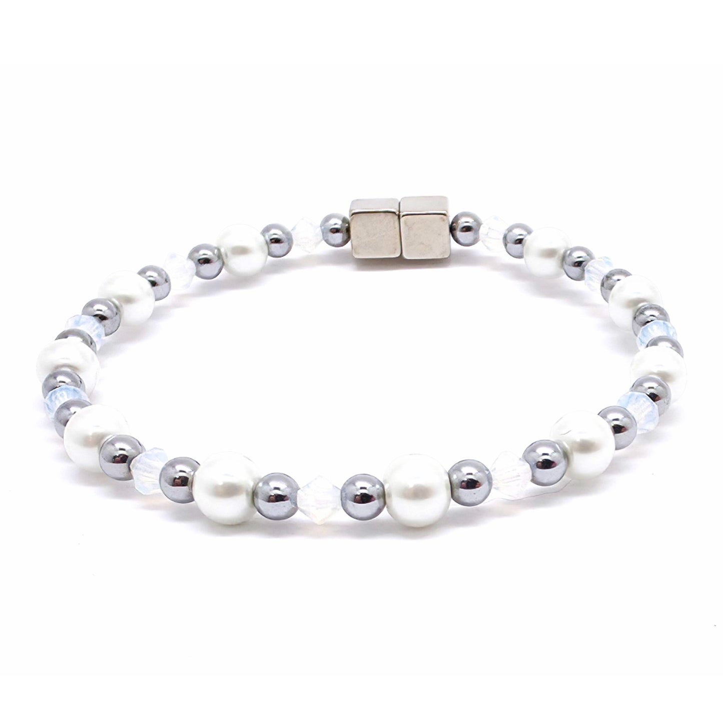 White Pearl Single with Crystal Option