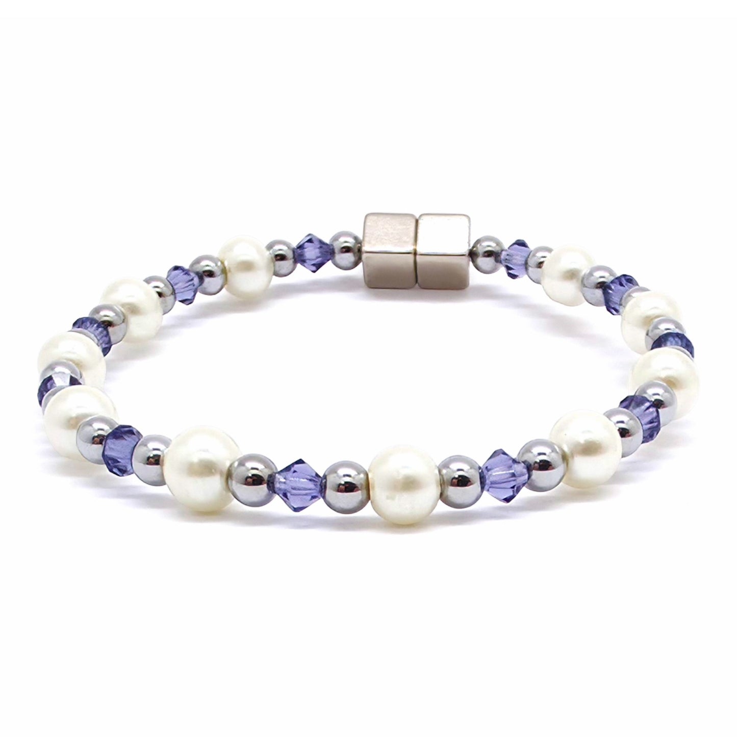 White Pearl Single w Tanzanite