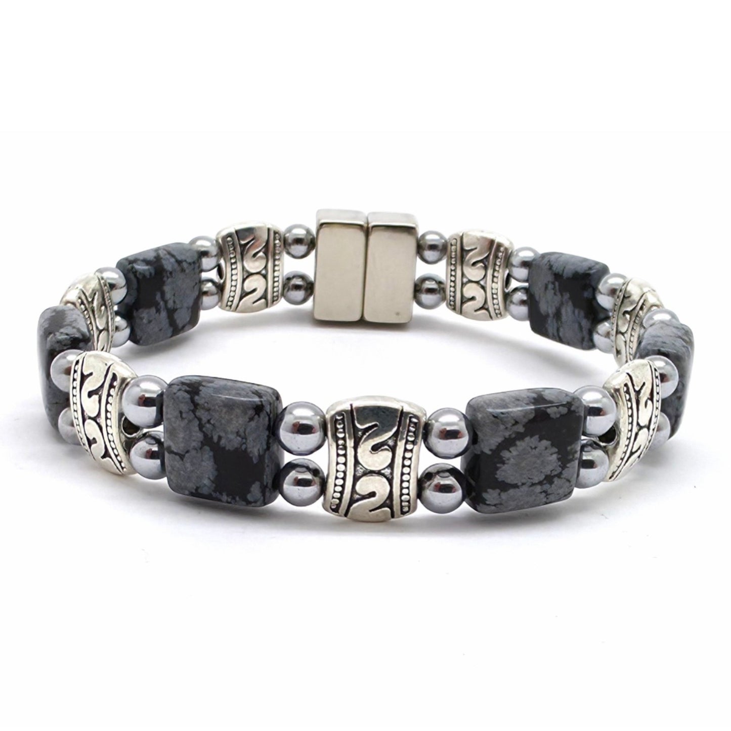 Snowflake Obsidian Square Double
