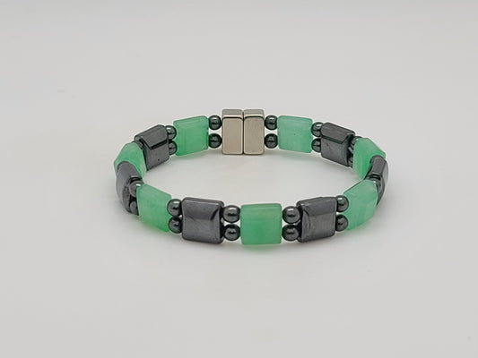 Green Aventurine w Hematite Square