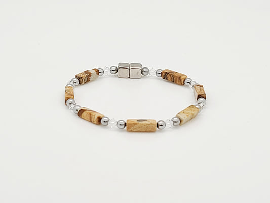 Picture Jasper Rectangle w Crystal