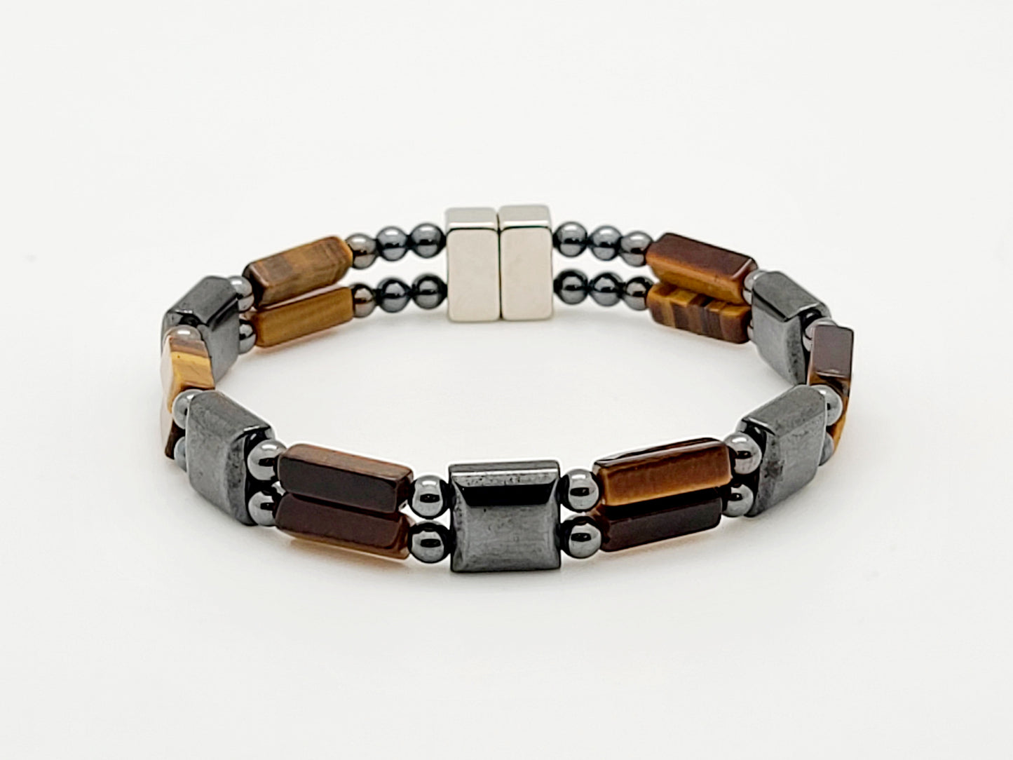 Tiger's Eye with Hematite Square