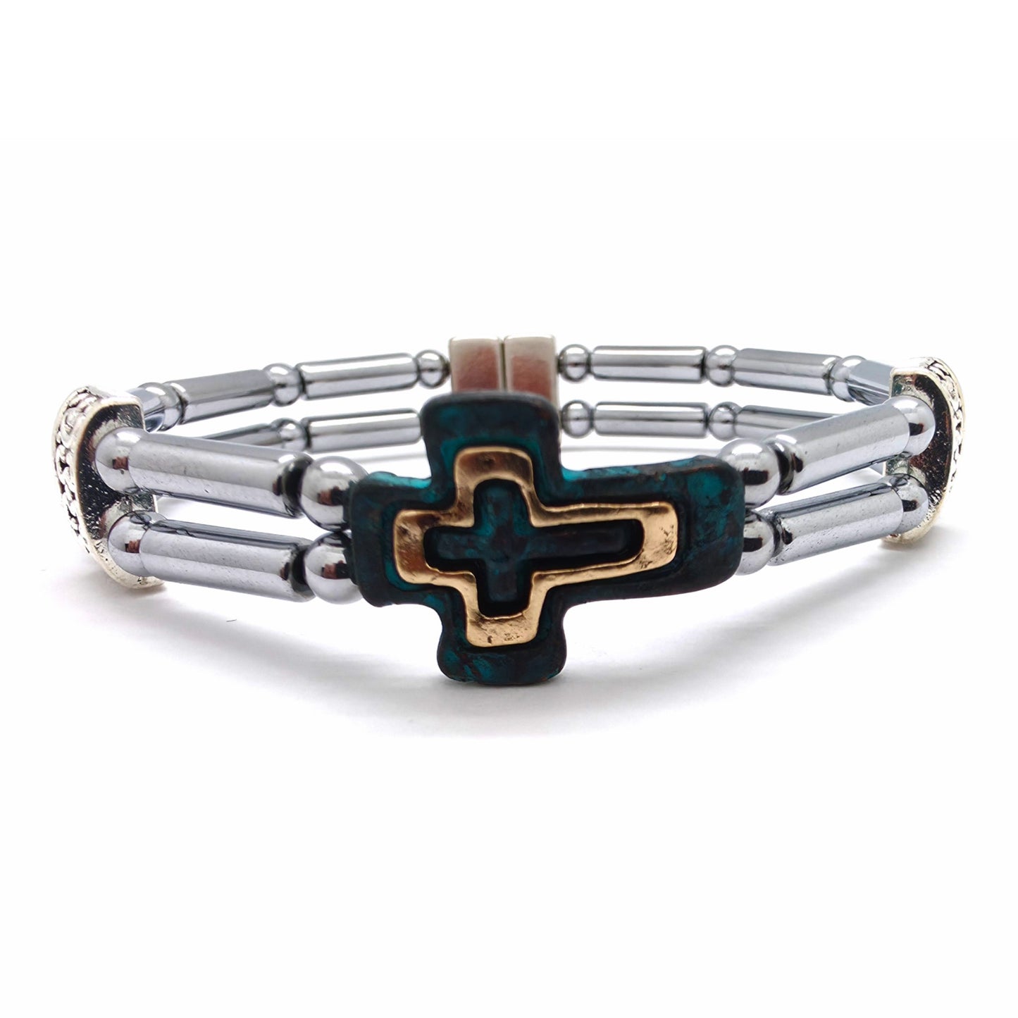 Patina Sideways Cross