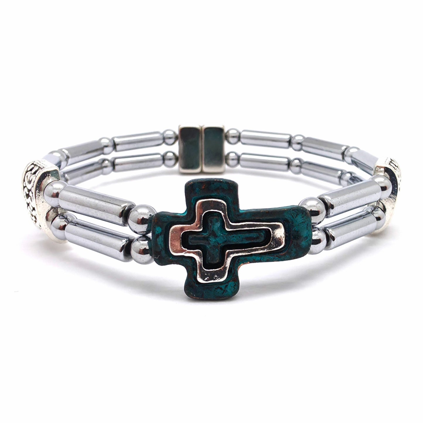 Patina Sideways Cross