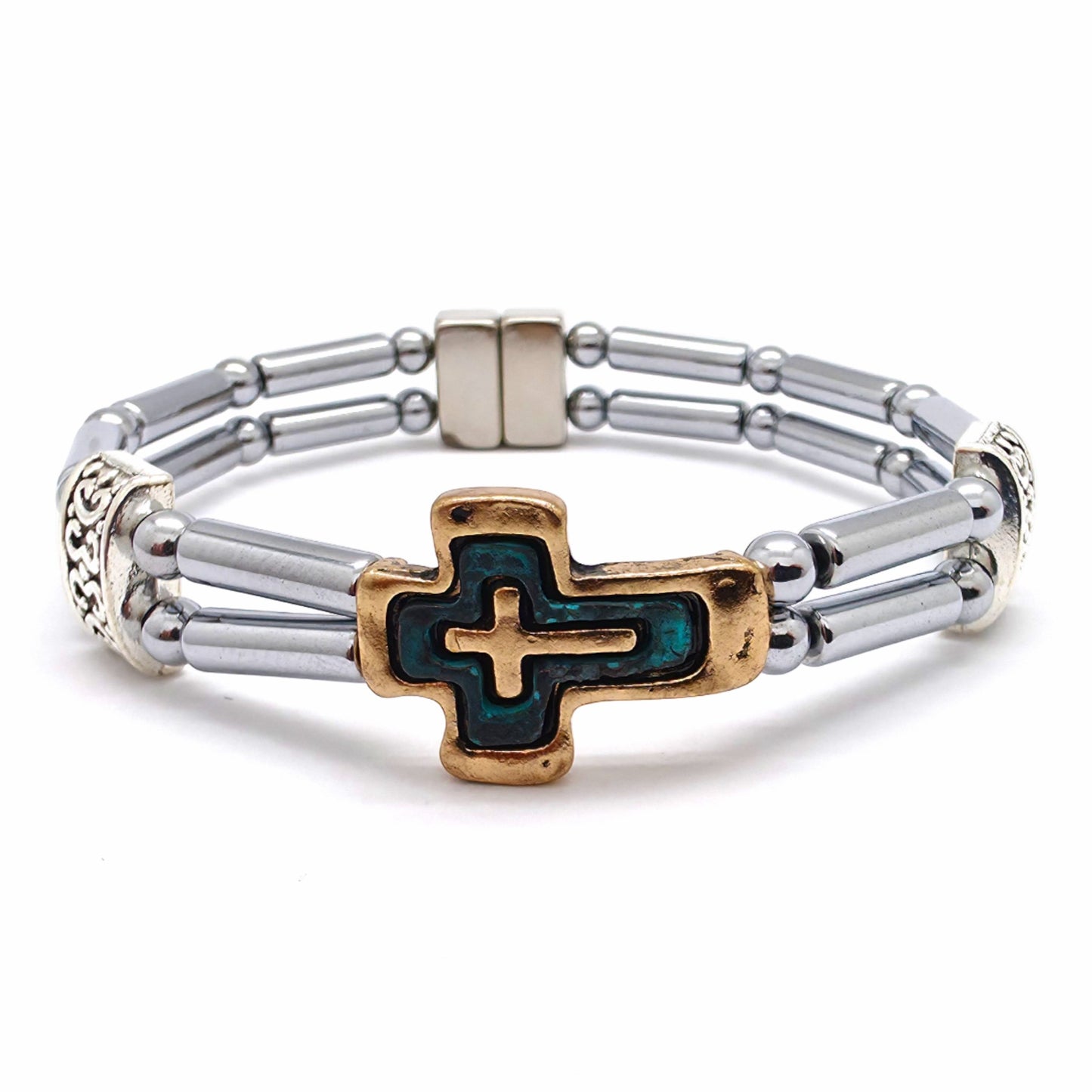 Patina Sideways Cross