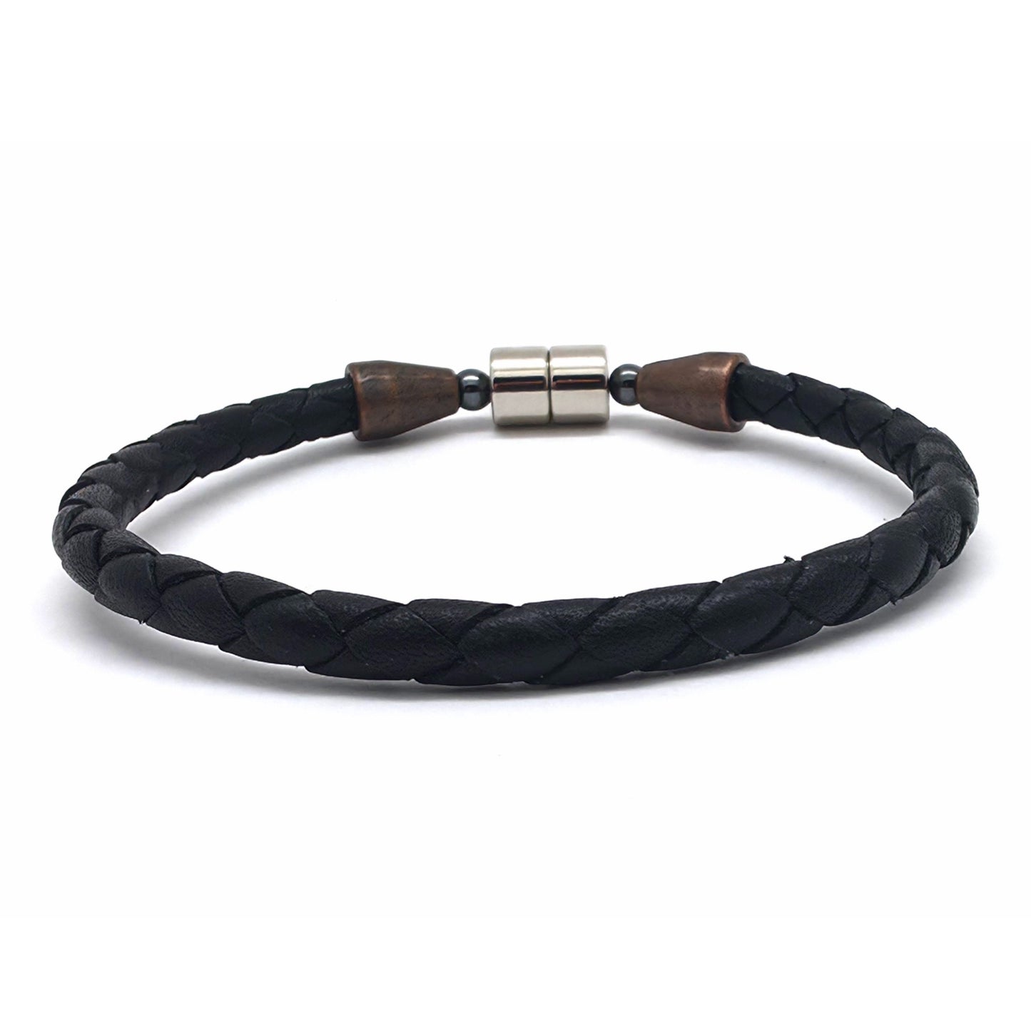 Leather Cord w Copper Cap Bracelet