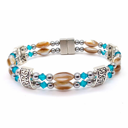 Abalone Double w Crystal Option
