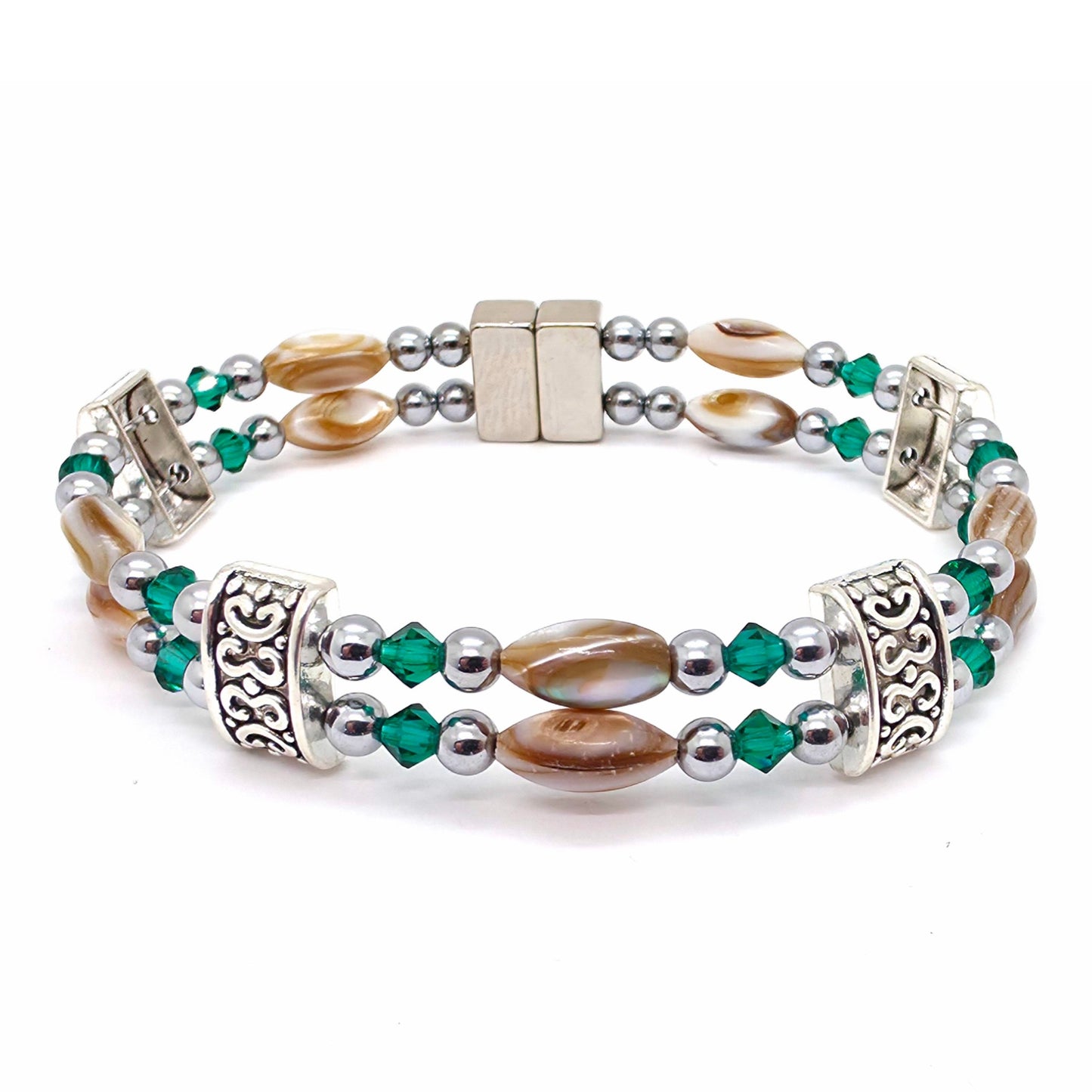 Abalone Double w Crystal Option