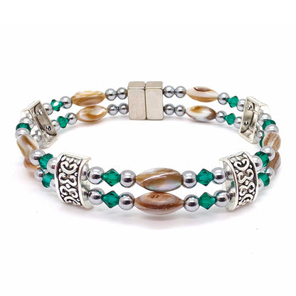 Abalone Double w Crystal Option