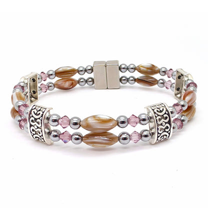 Abalone Double w Crystal Option