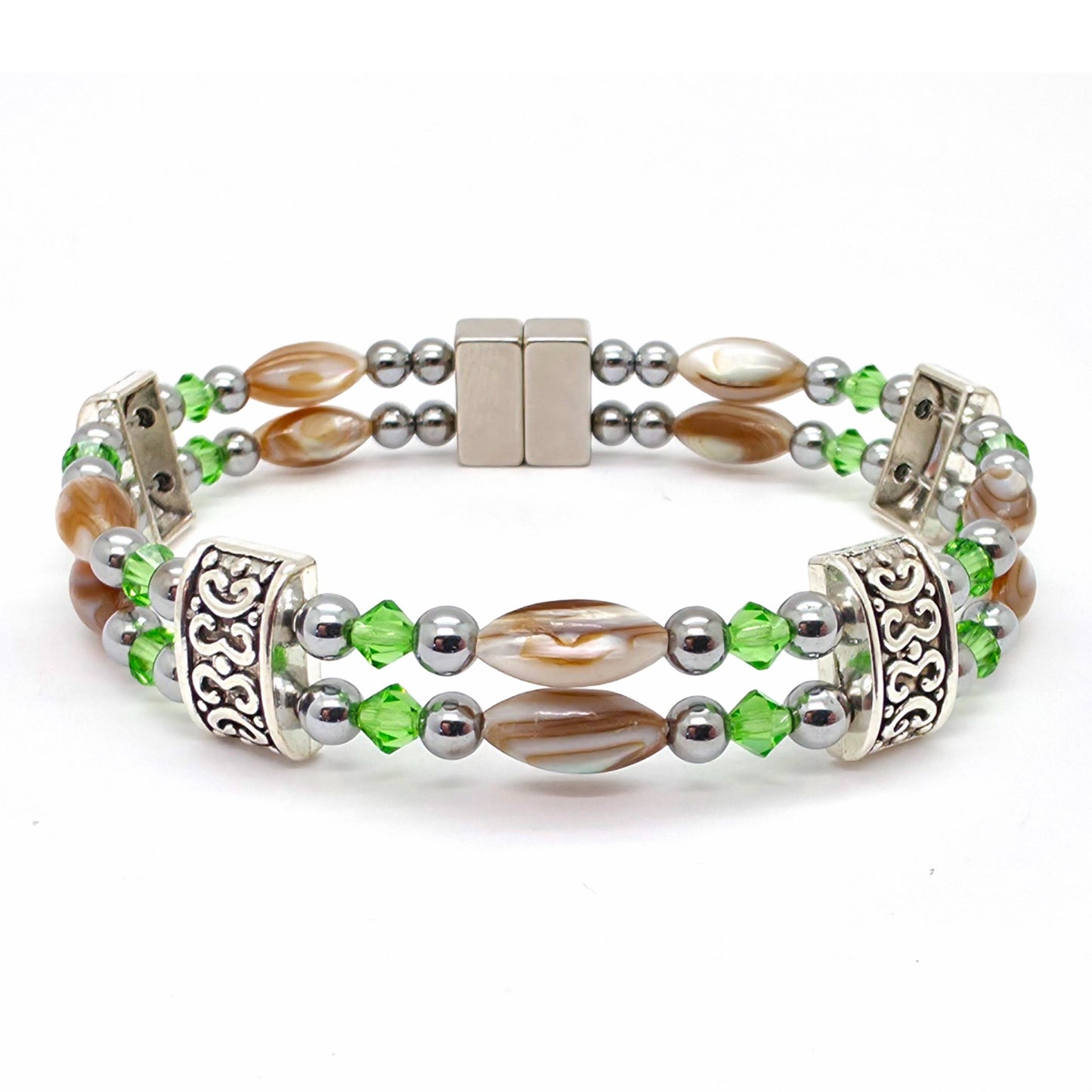 Abalone Double w Crystal Option