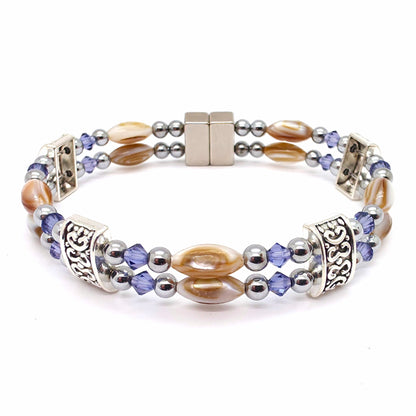 Abalone Double w Crystal Option