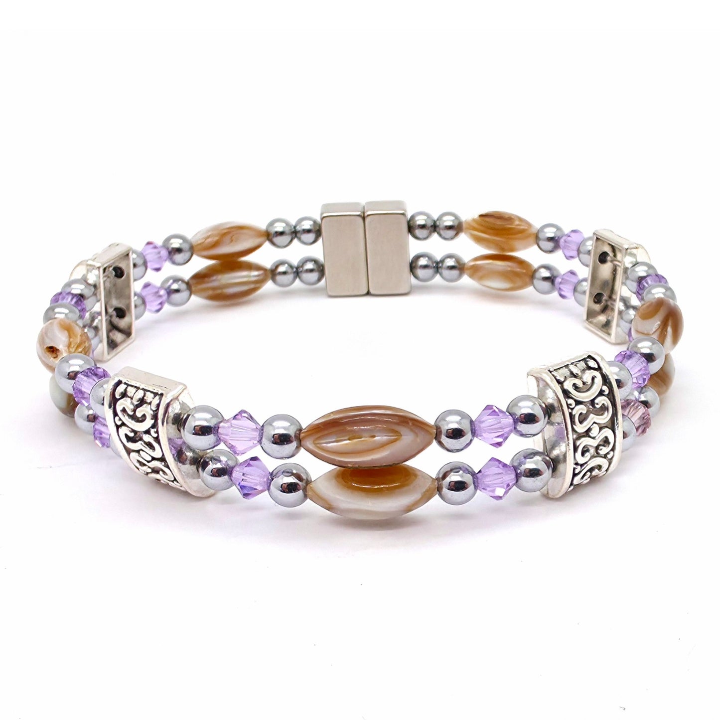Abalone Double w Crystal Option