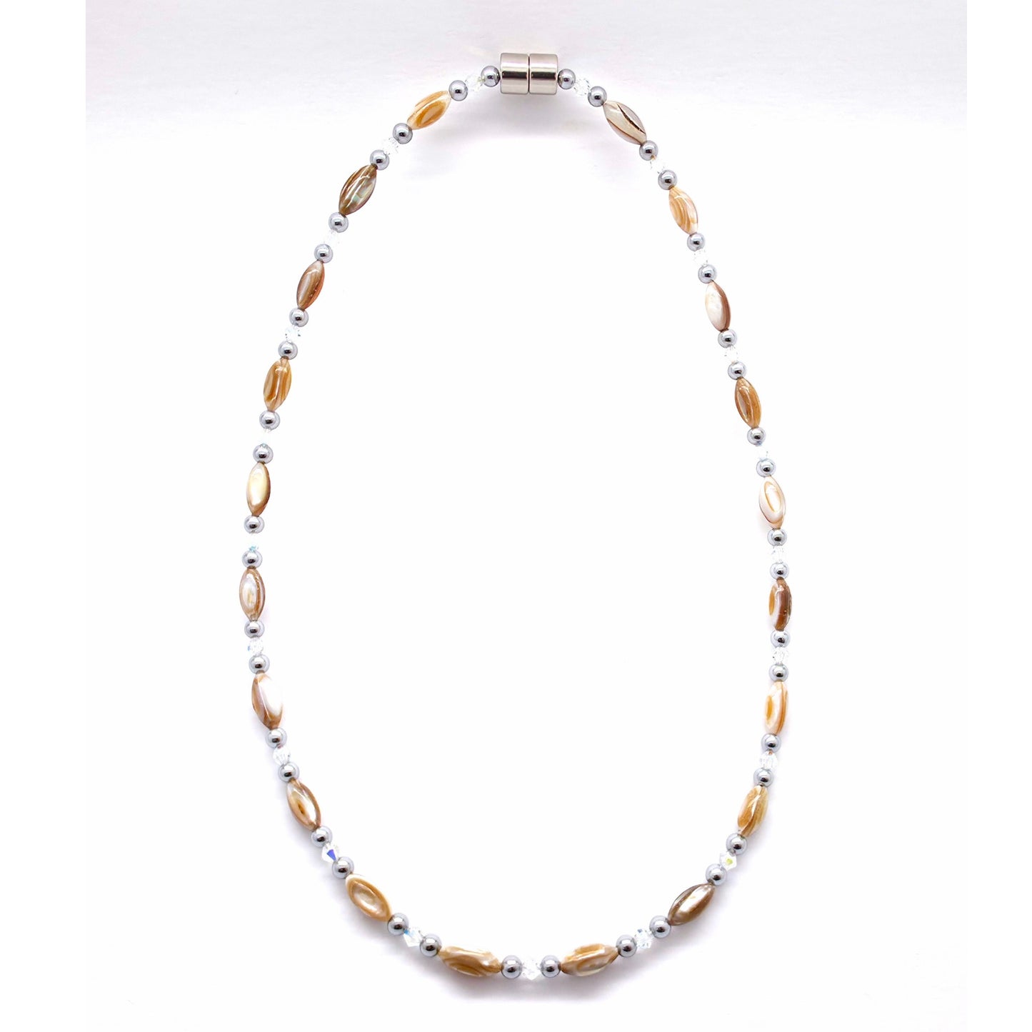 Abalone w Crystal Option Necklace