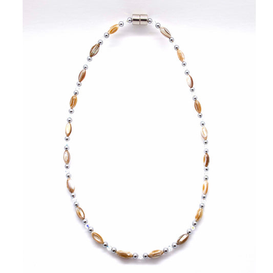 Abalone w AB Crystals Necklace