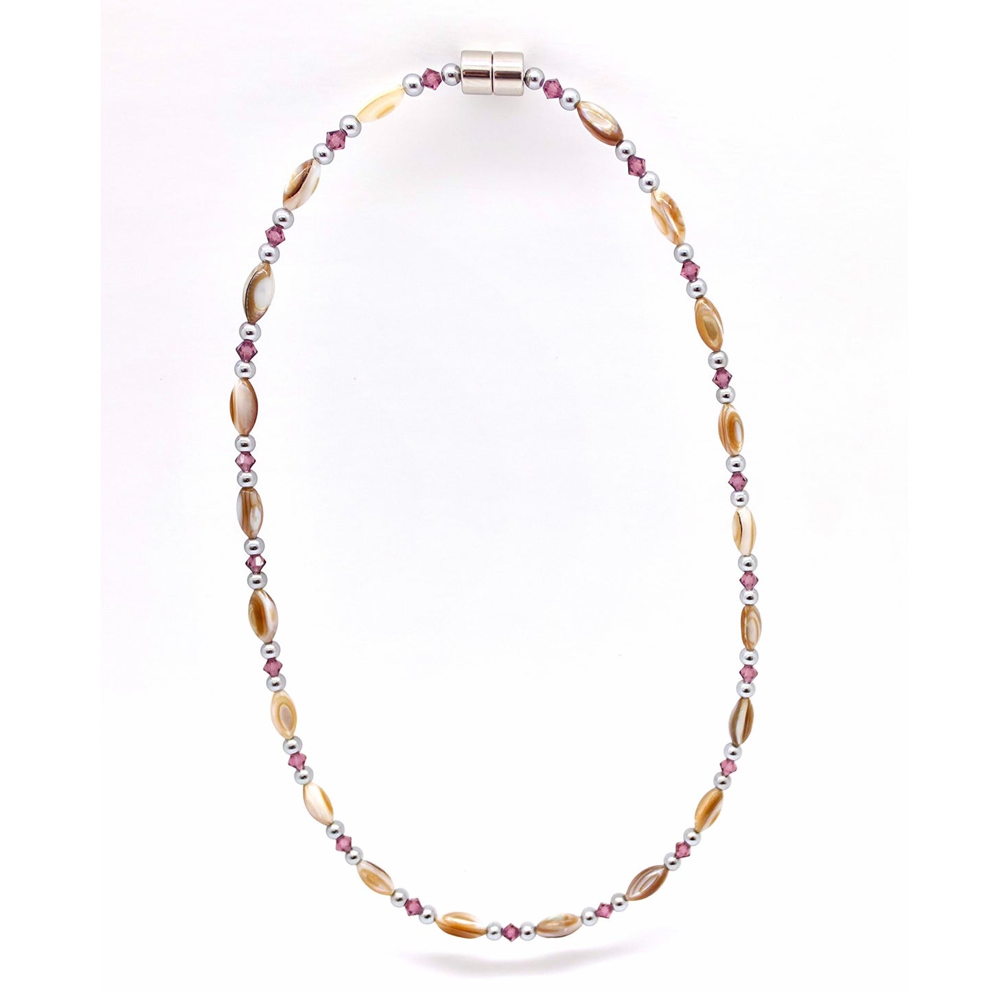 Abalone w Crystal Option Necklace