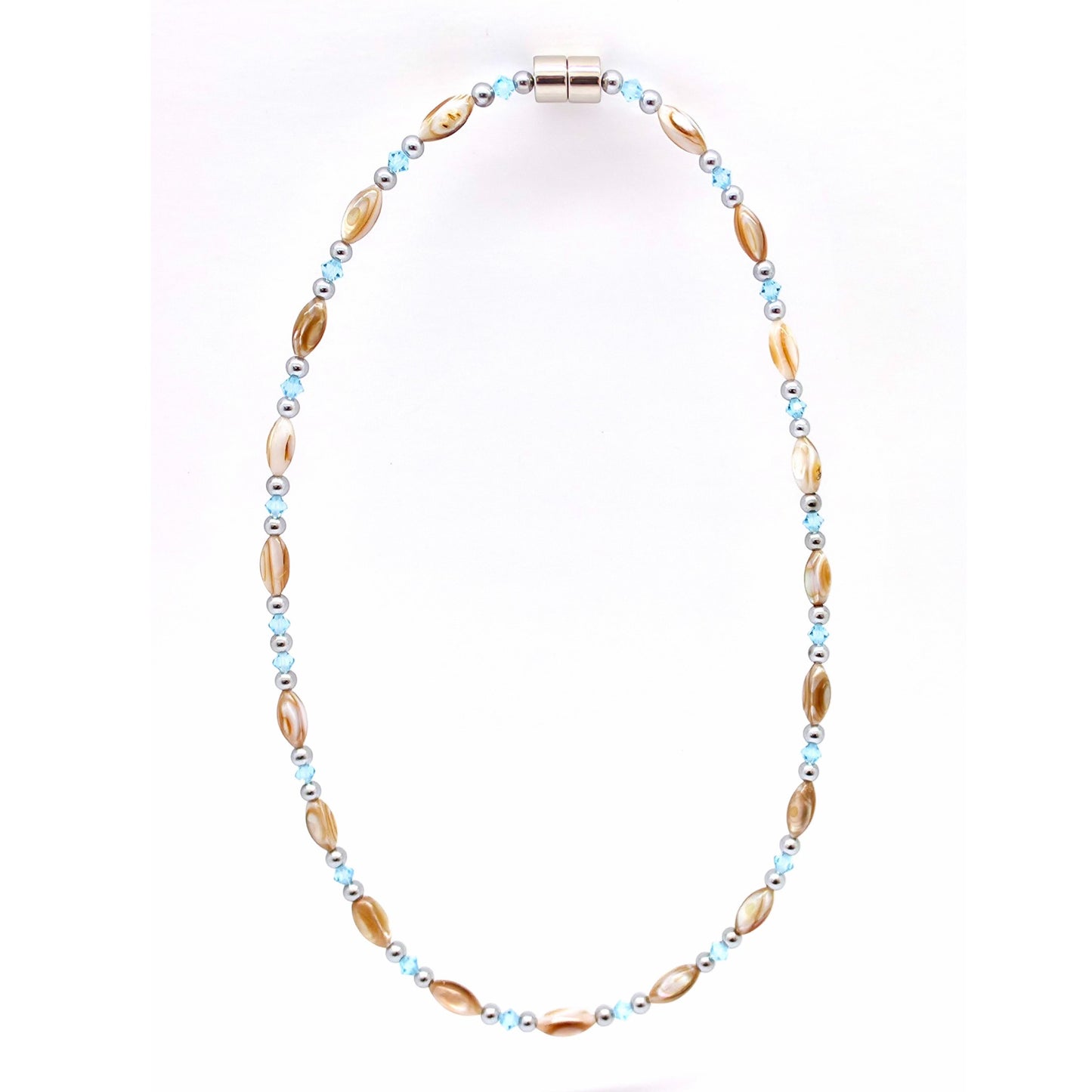 Abalone w Crystal Option Necklace