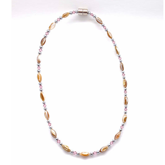 Abalone w Light Amethyst Necklace