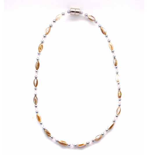 Abalone w Light Rose Necklace