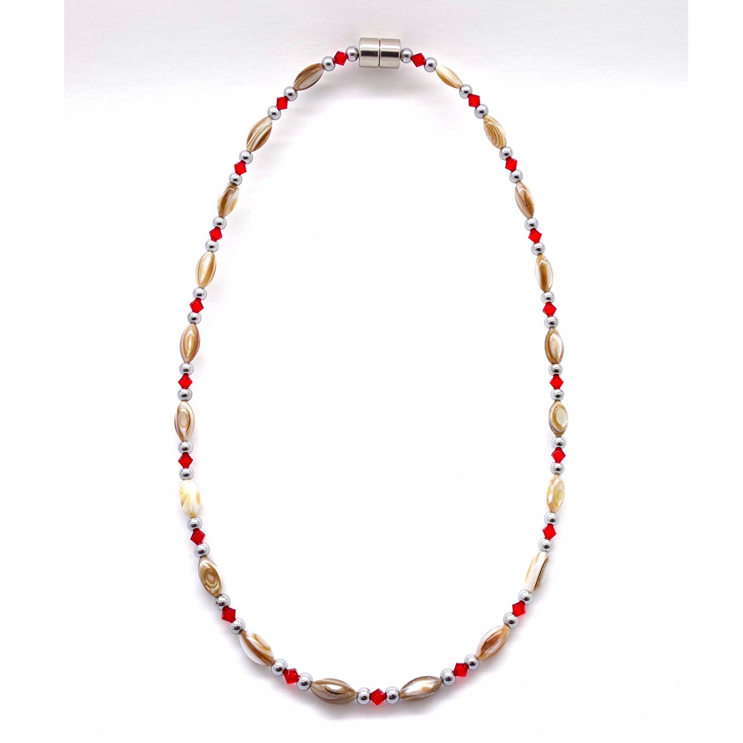 Abalone w Light Siam Necklace