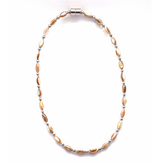 Abalone w Crystal Option Necklace