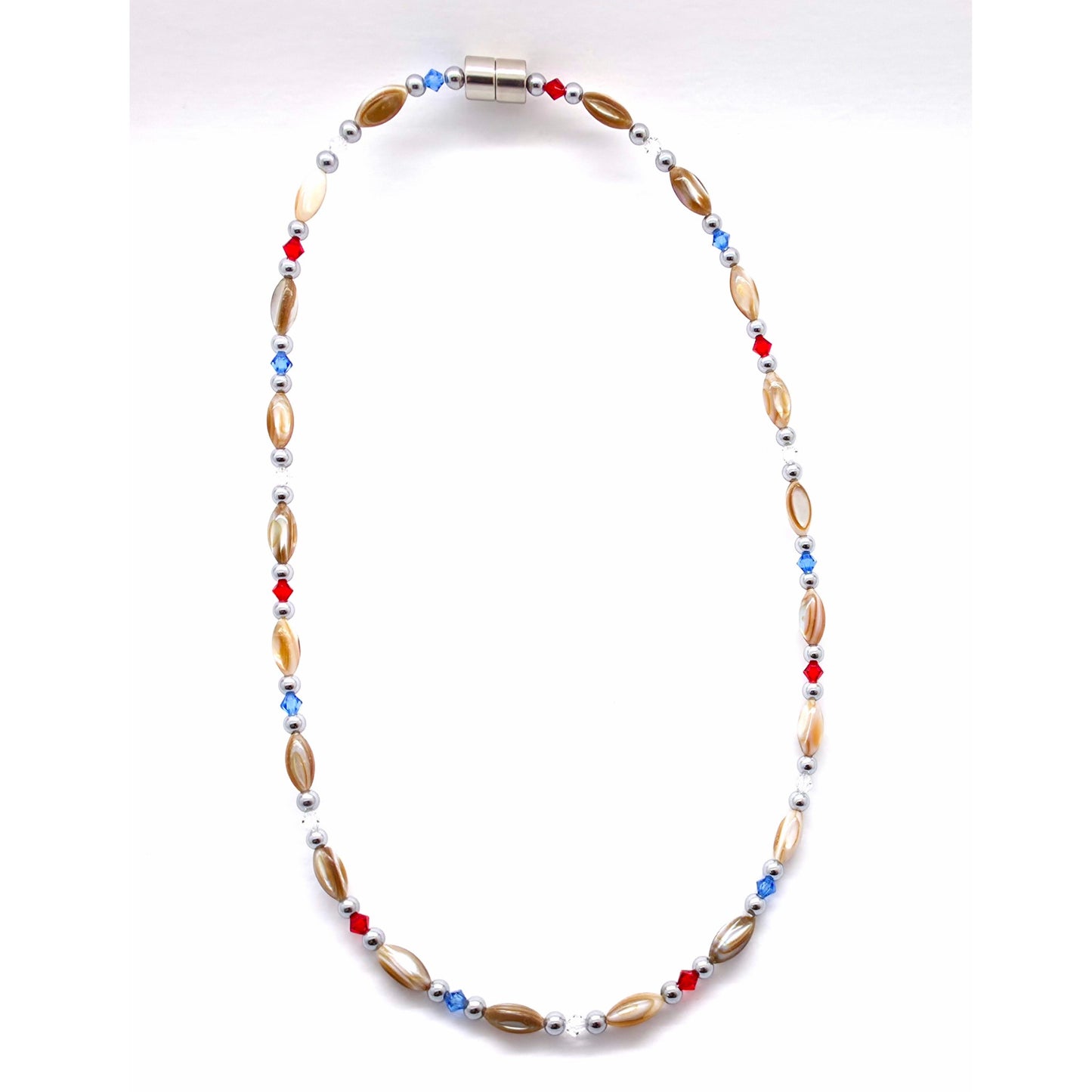 Abalone w Crystal Option Necklace