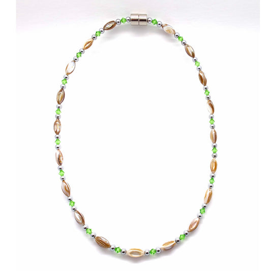Abalone w Peridot Necklace