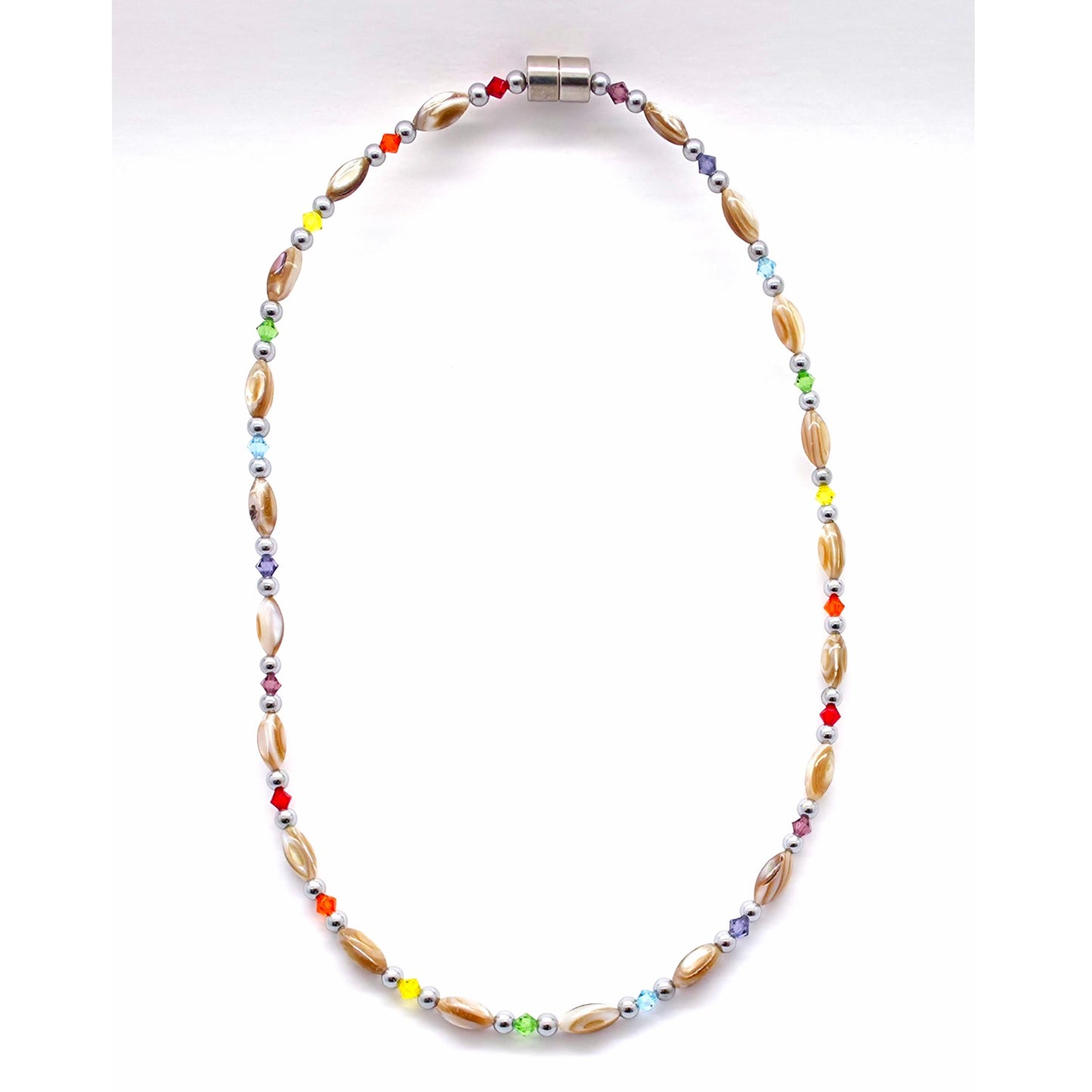 Abalone w Crystal Option Necklace