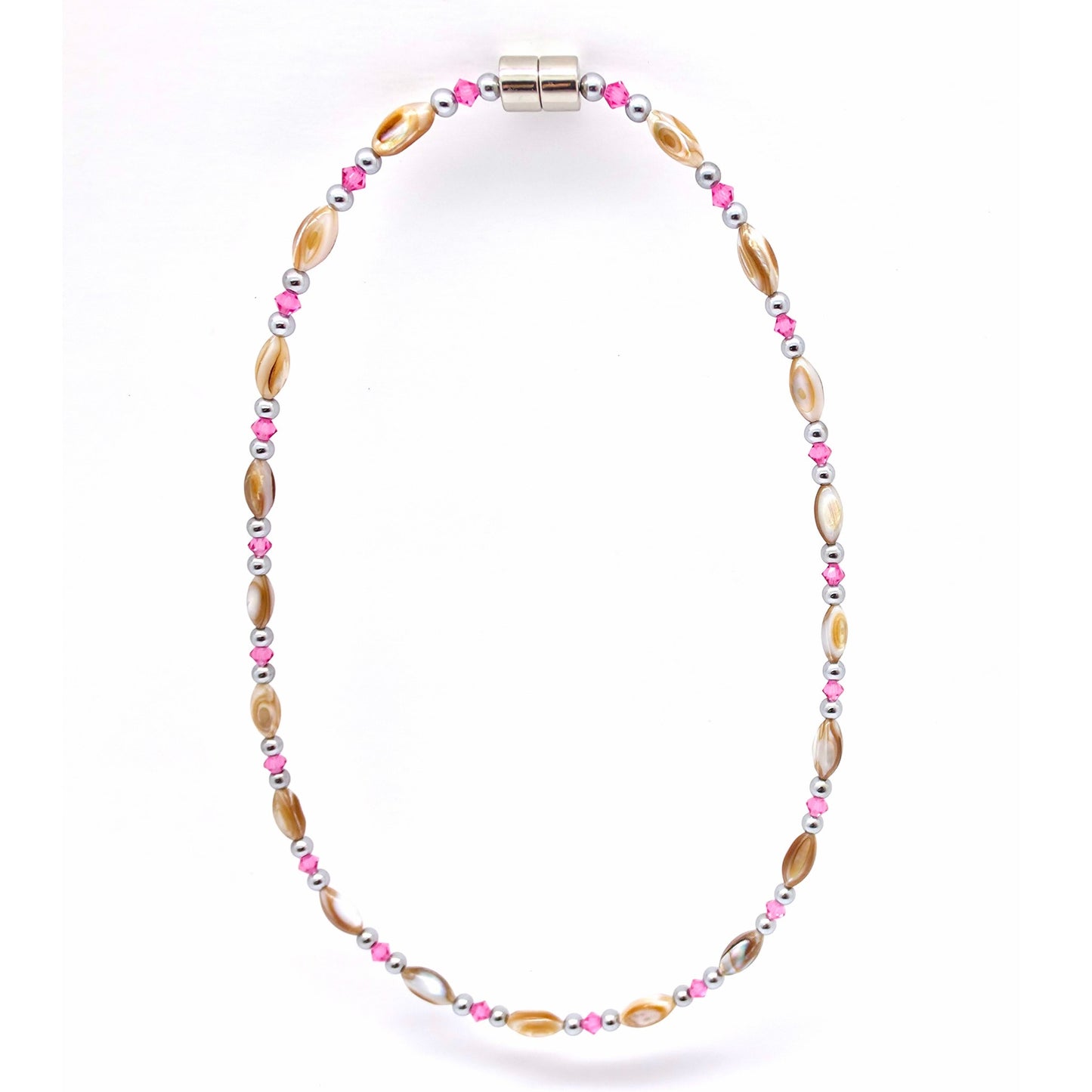 Abalone w Crystal Option Necklace