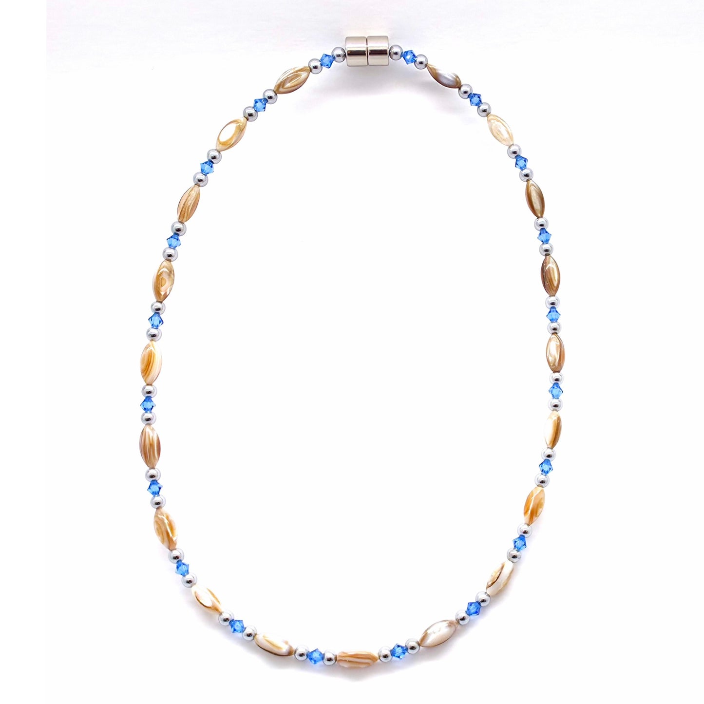 Abalone w Sapphire Necklace