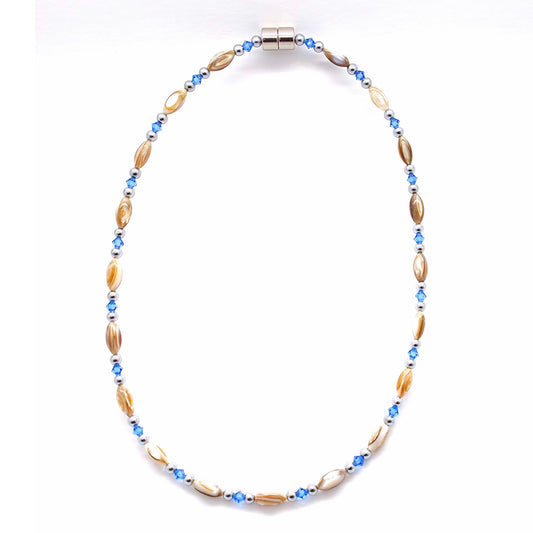 Abalone w Sapphire Necklace