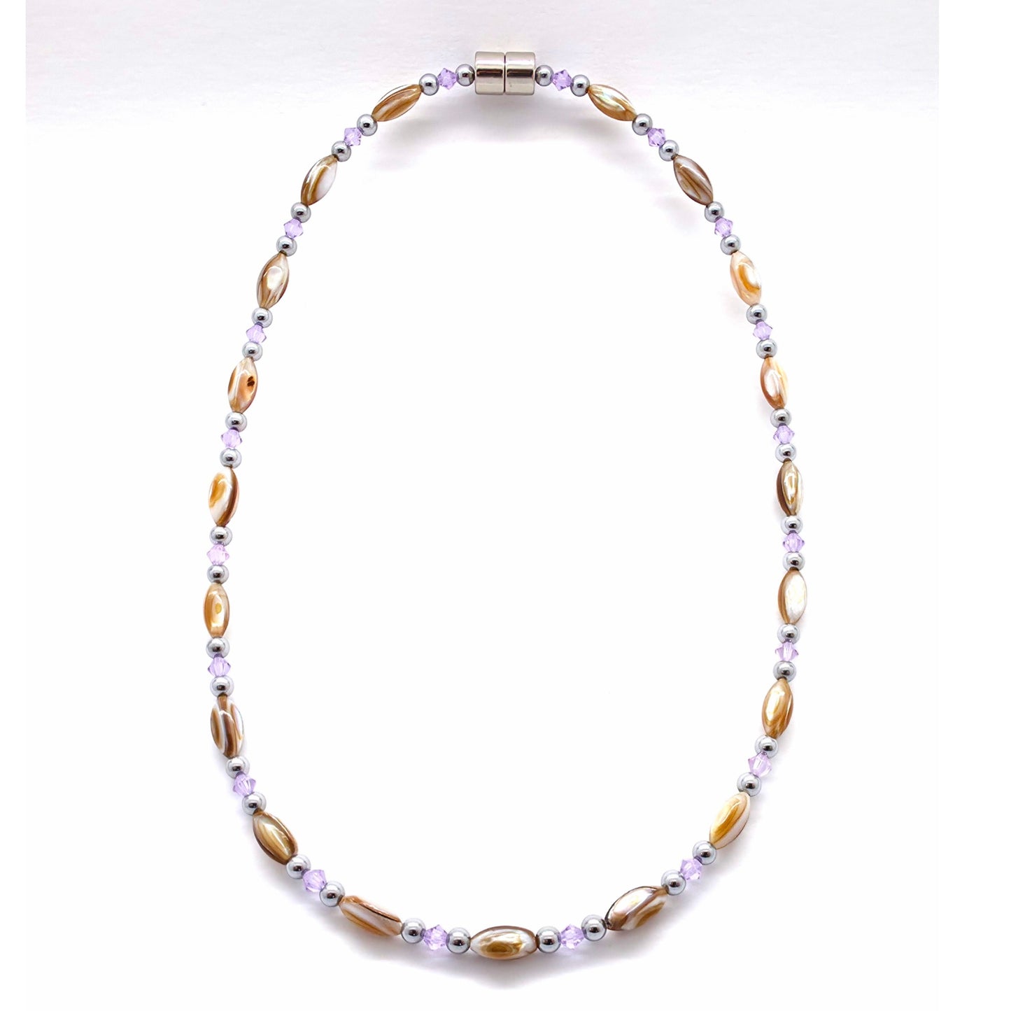 Abalone w Crystal Option Necklace
