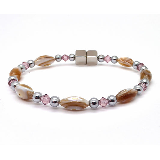 Abalone Single w Light Amethyst