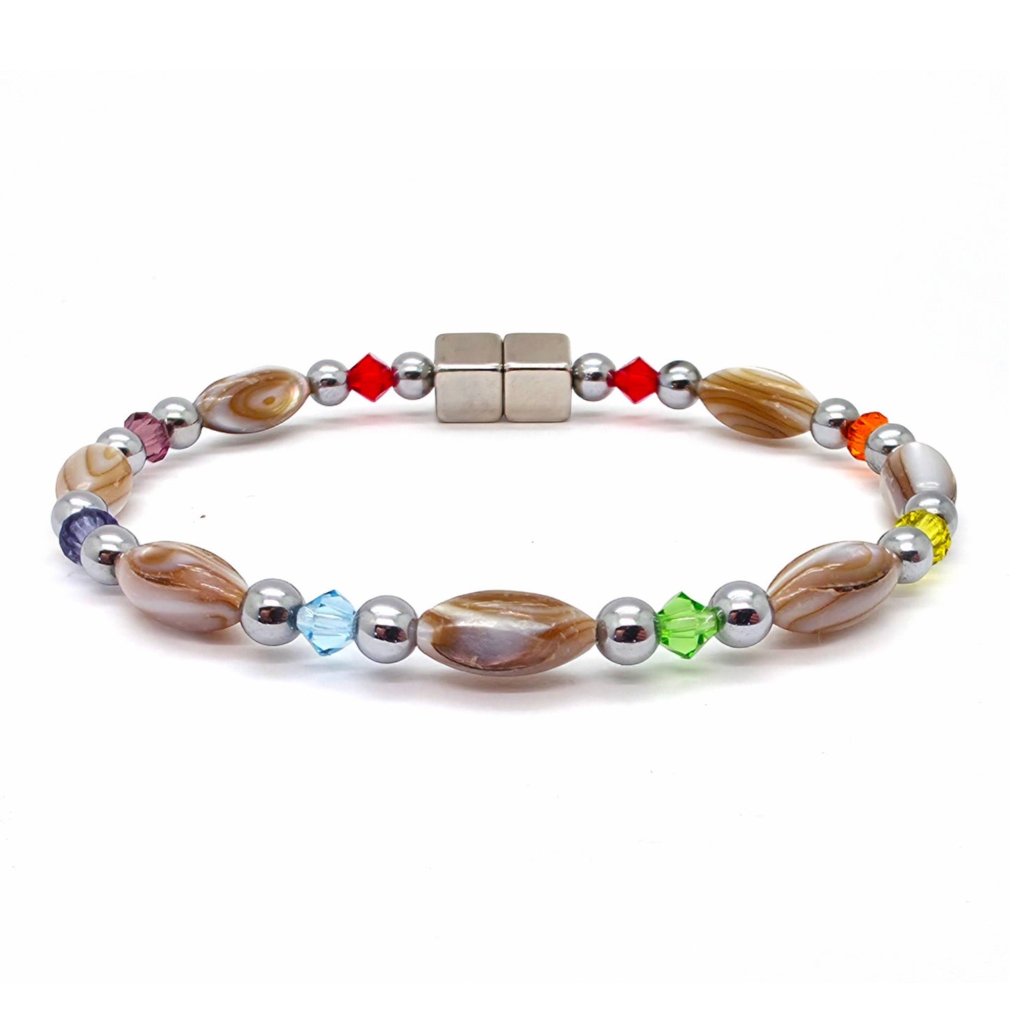 Abalone Single w Crystal Option