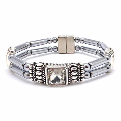 Centered Square Birthstone Double