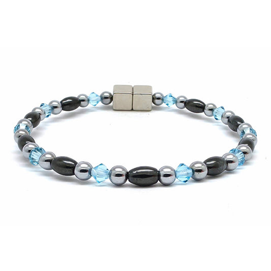 Black Rice Single w Aquamarine