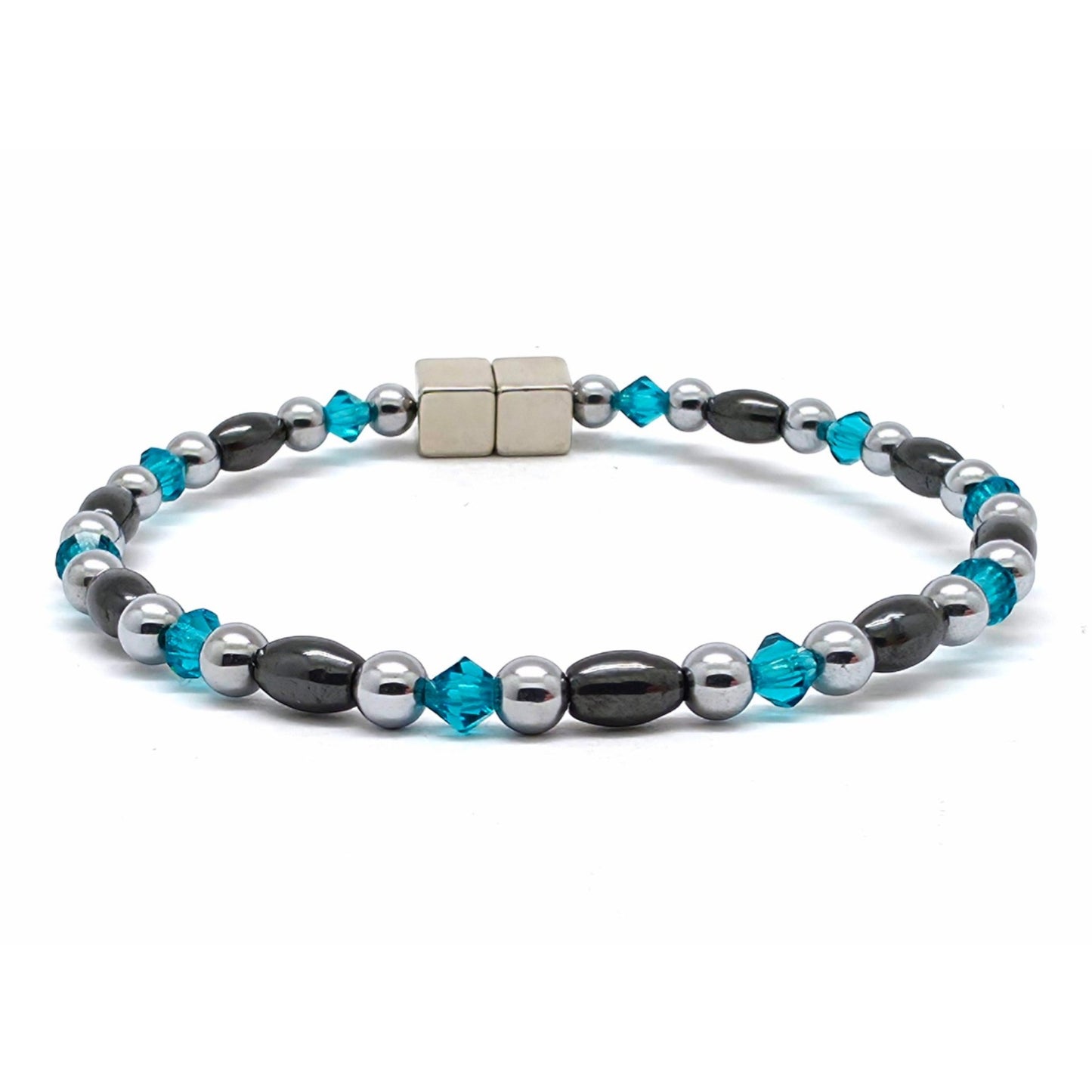 Black Rice Single w Blue Zircon