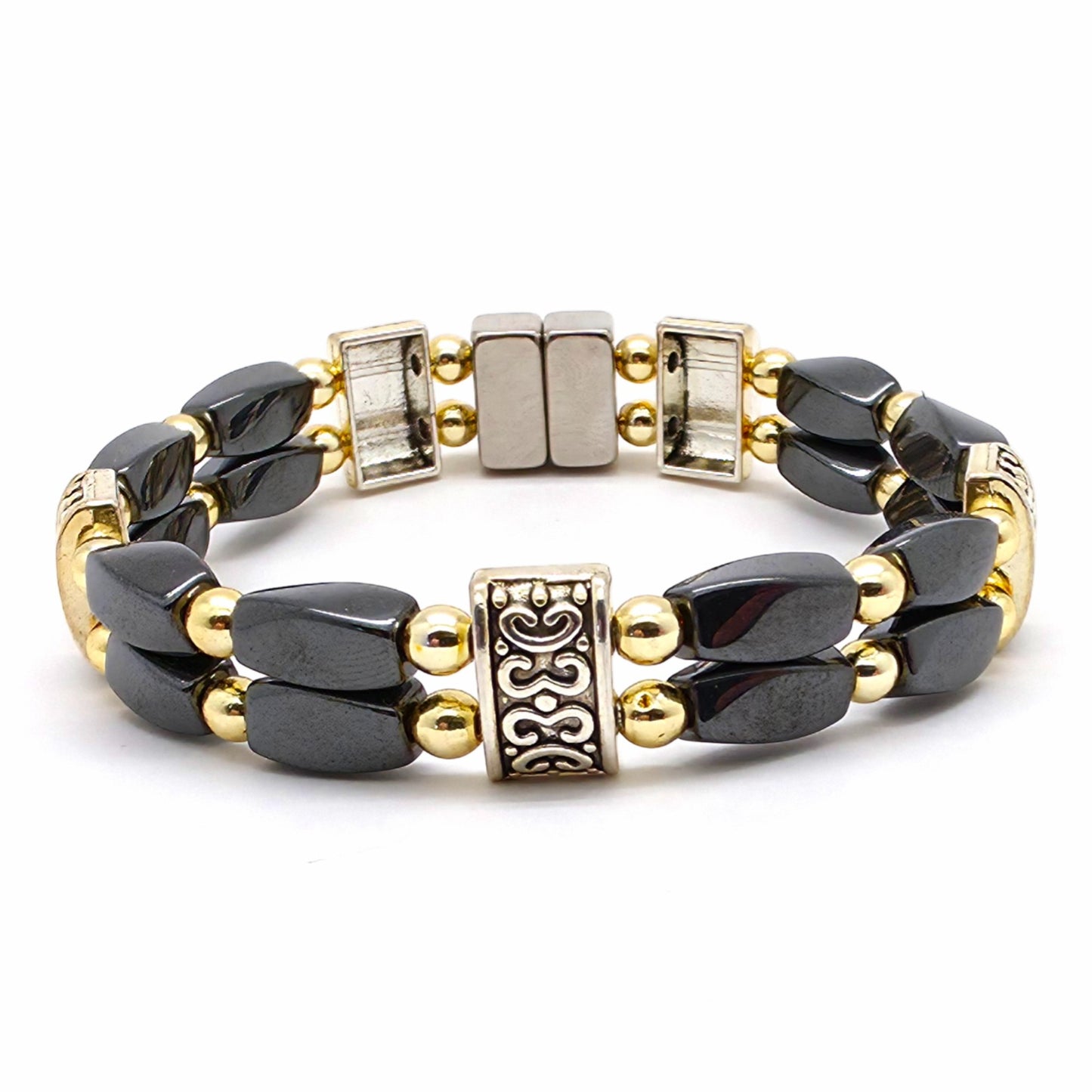 Black Hematite Twist Double