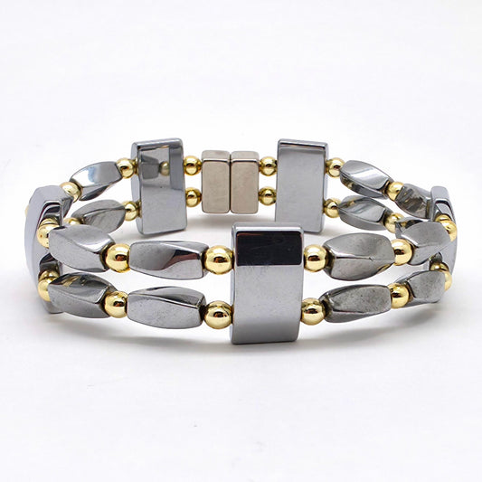 Men's Large Hematite Twist Double