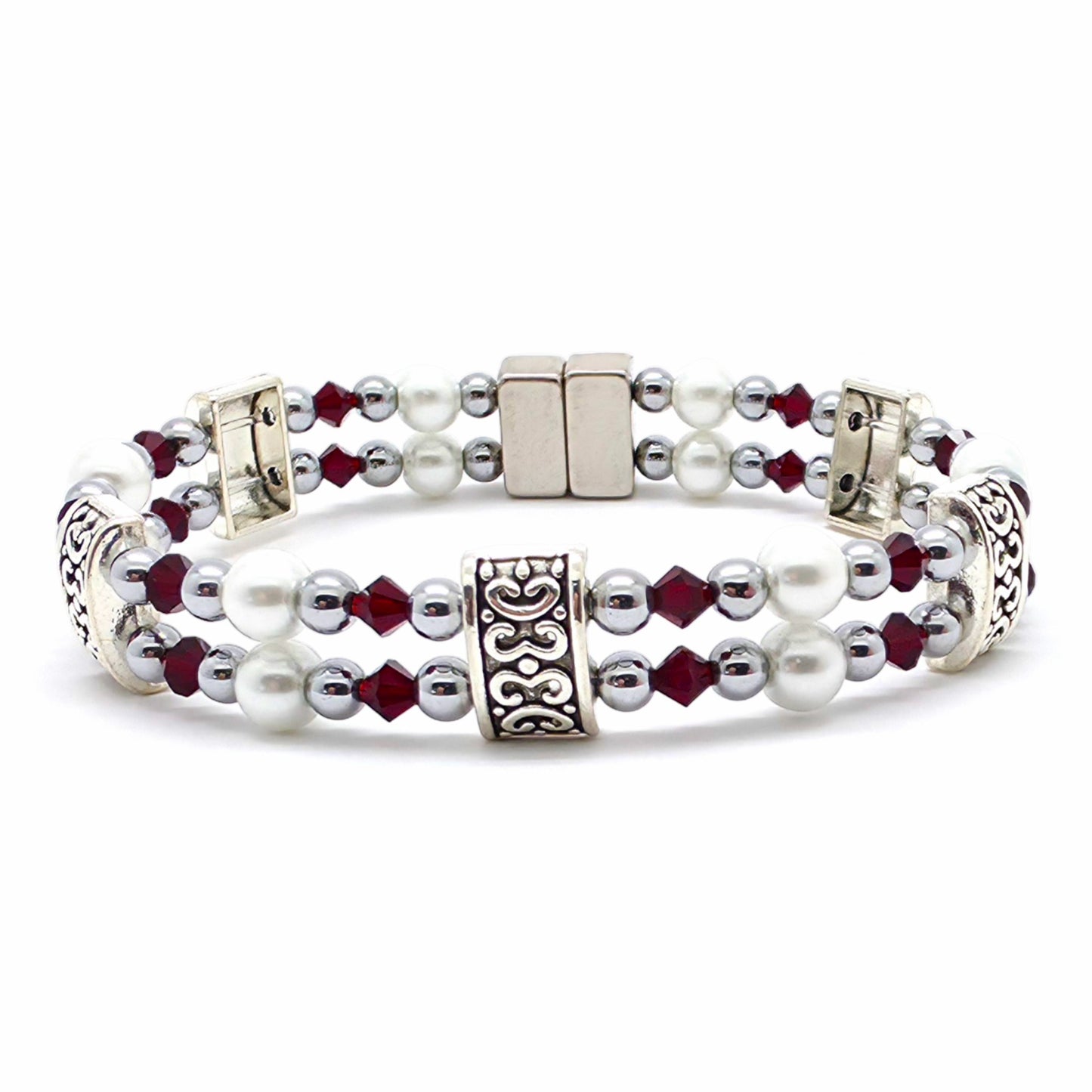 White Pearl Double with Ruby