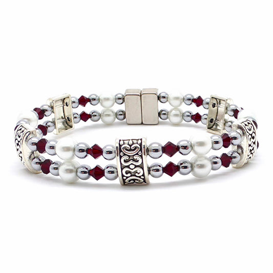 White Pearl Double with Ruby