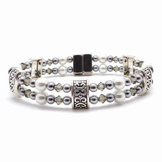 White Pearl Double with Black Diamond