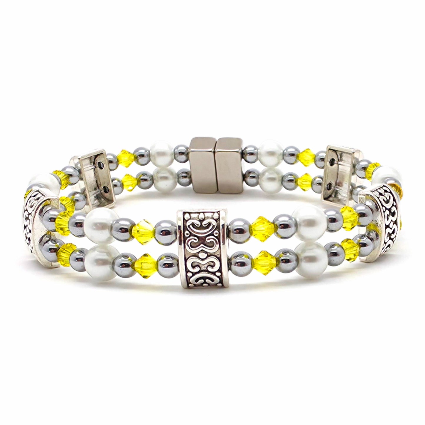 White Pearl Double with Citrine