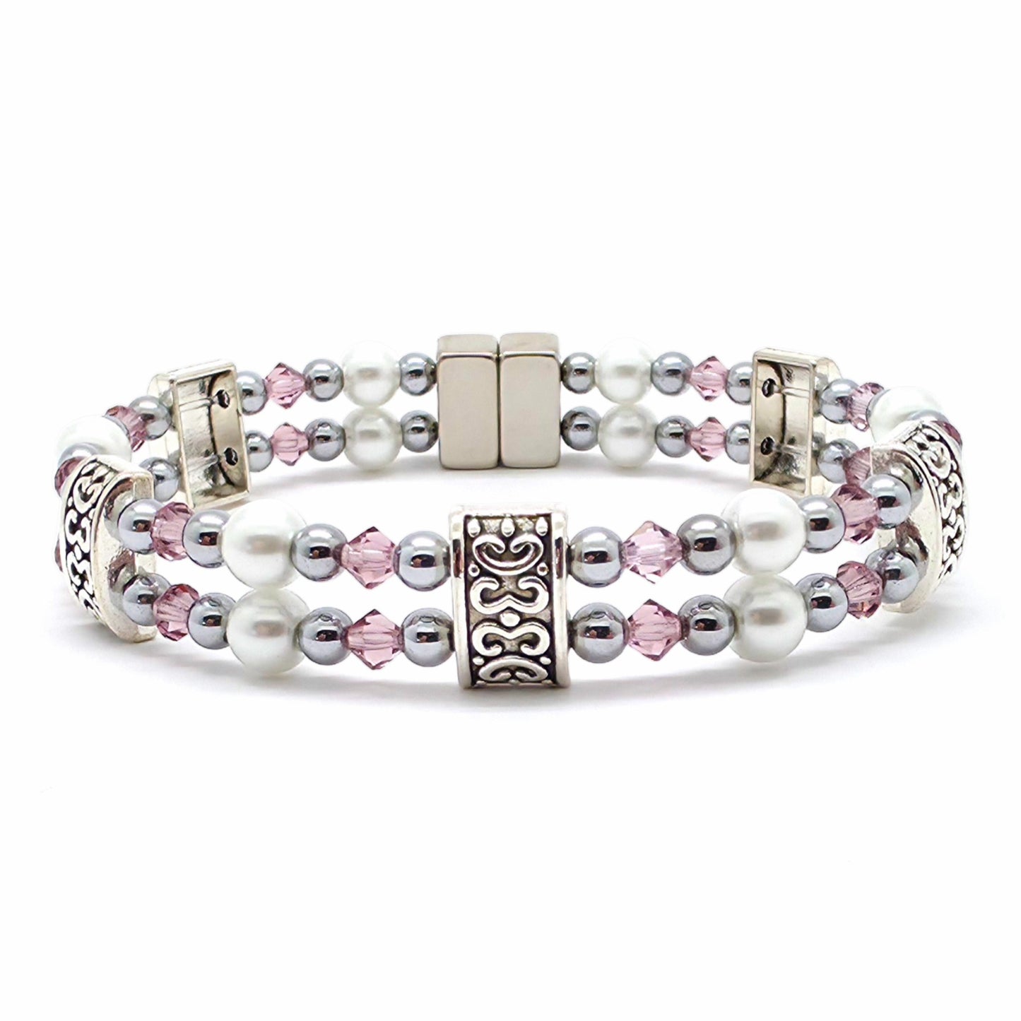 White Pearl Double with Crystal Option