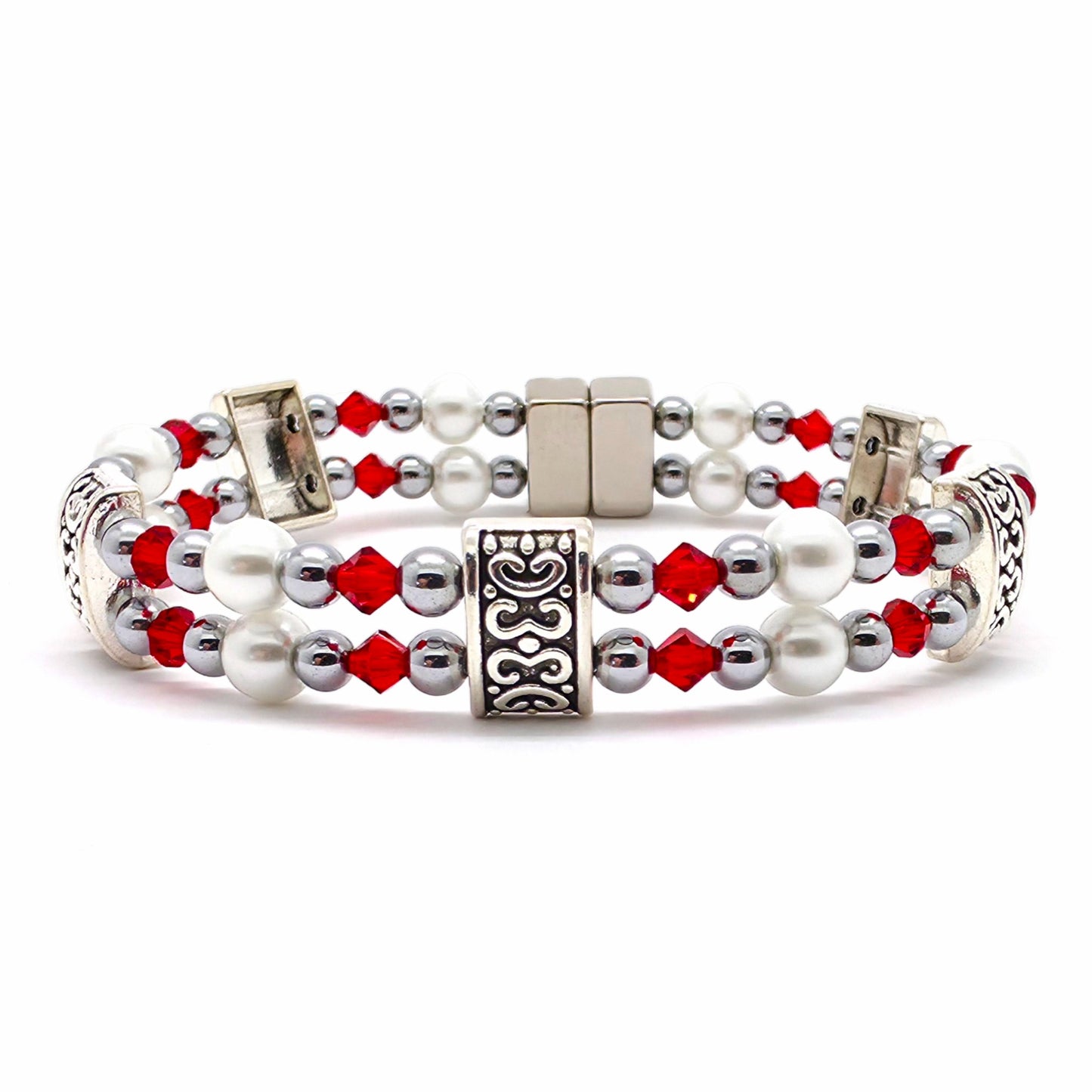 White Pearl Double with Crystal Option